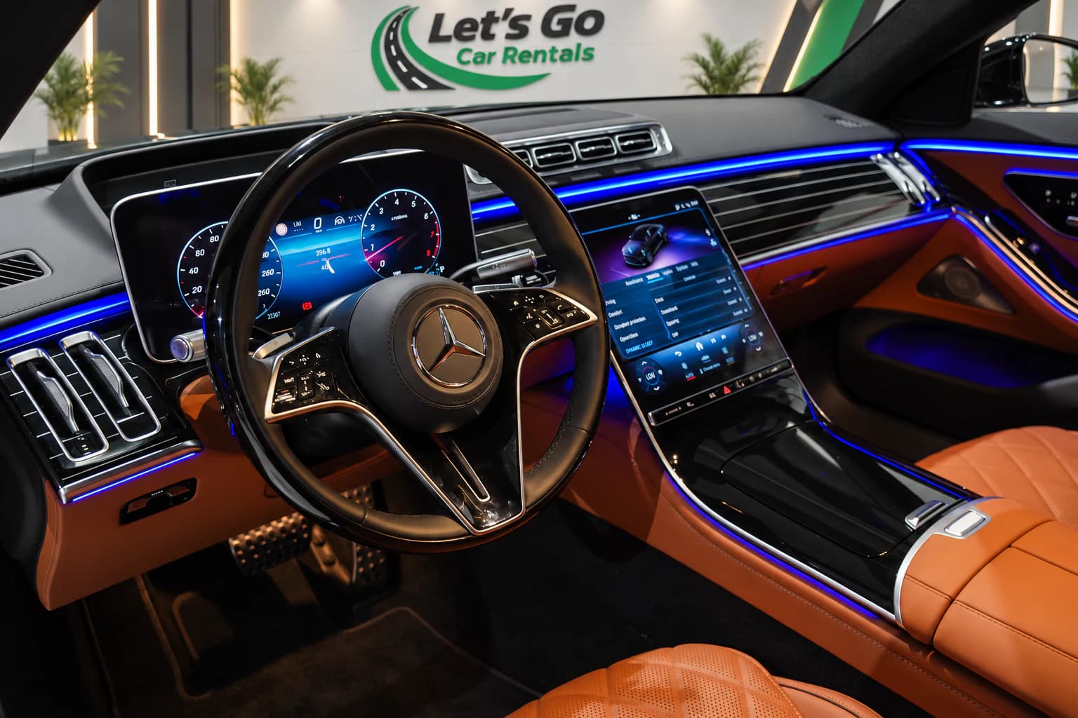 Mercedes S500 4MATIC (Hybrid) 2025 rental in Dubai – view 4